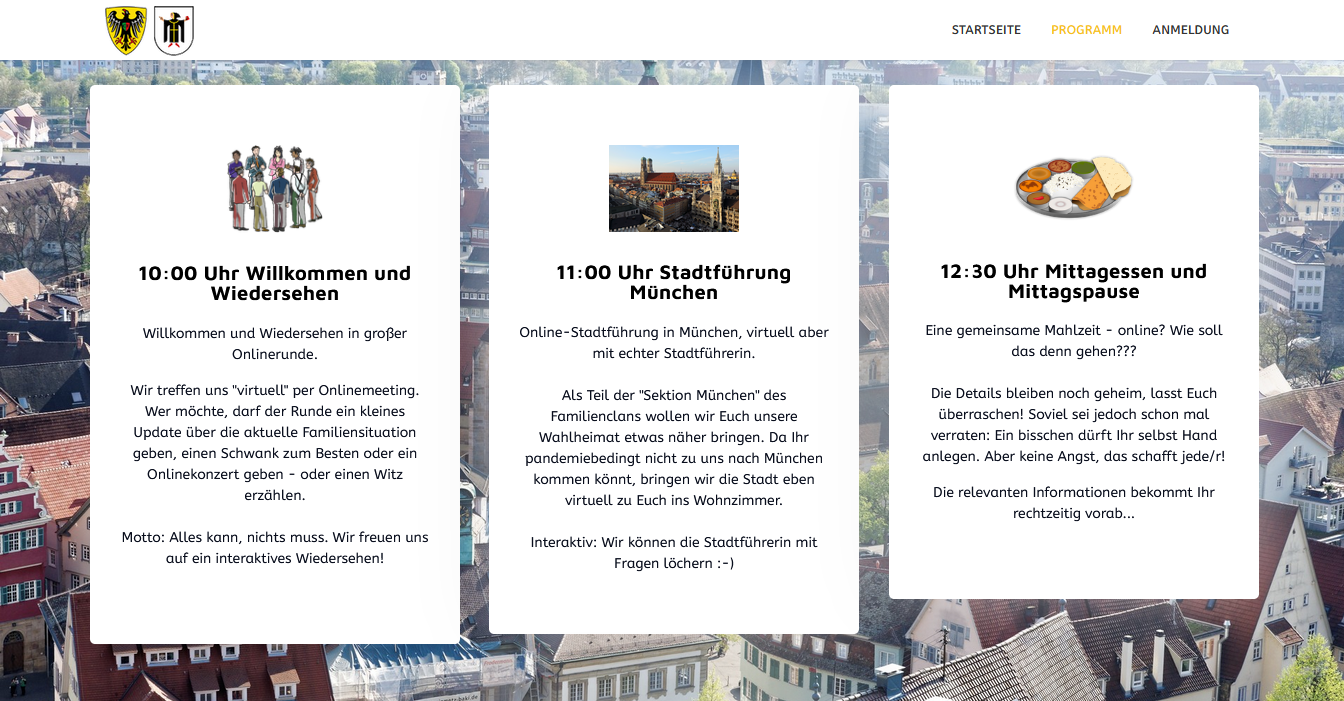 Digitales Familientreffen mit virtueller Stadtführung am 08.05.21 - Ranft Stadtführungen München
